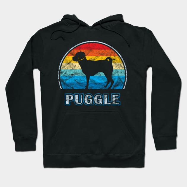 Puggle Vintage Design Dog Hoodie by millersye